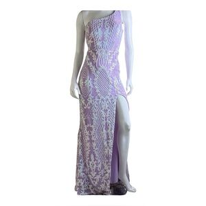 City Triangles Lavender sequined formal gown
